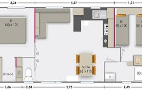 Schema mobilhome 5 pers a paimpol