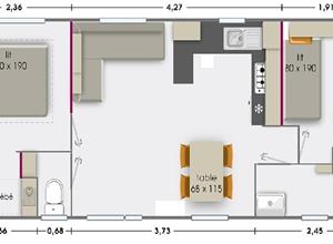 Schema mobilhome 5 pers a paimpol