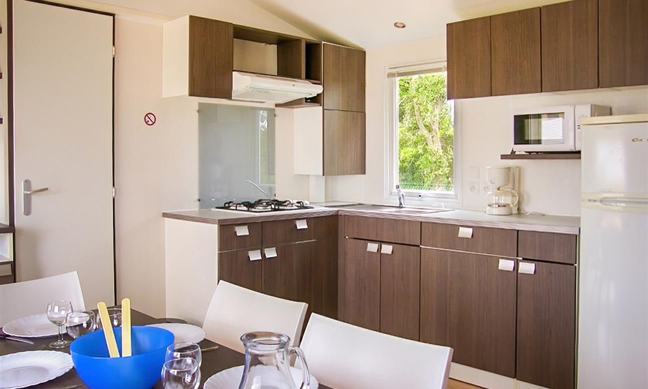 Séjour à Plouha – Salle à manger mobile home 3 chambres