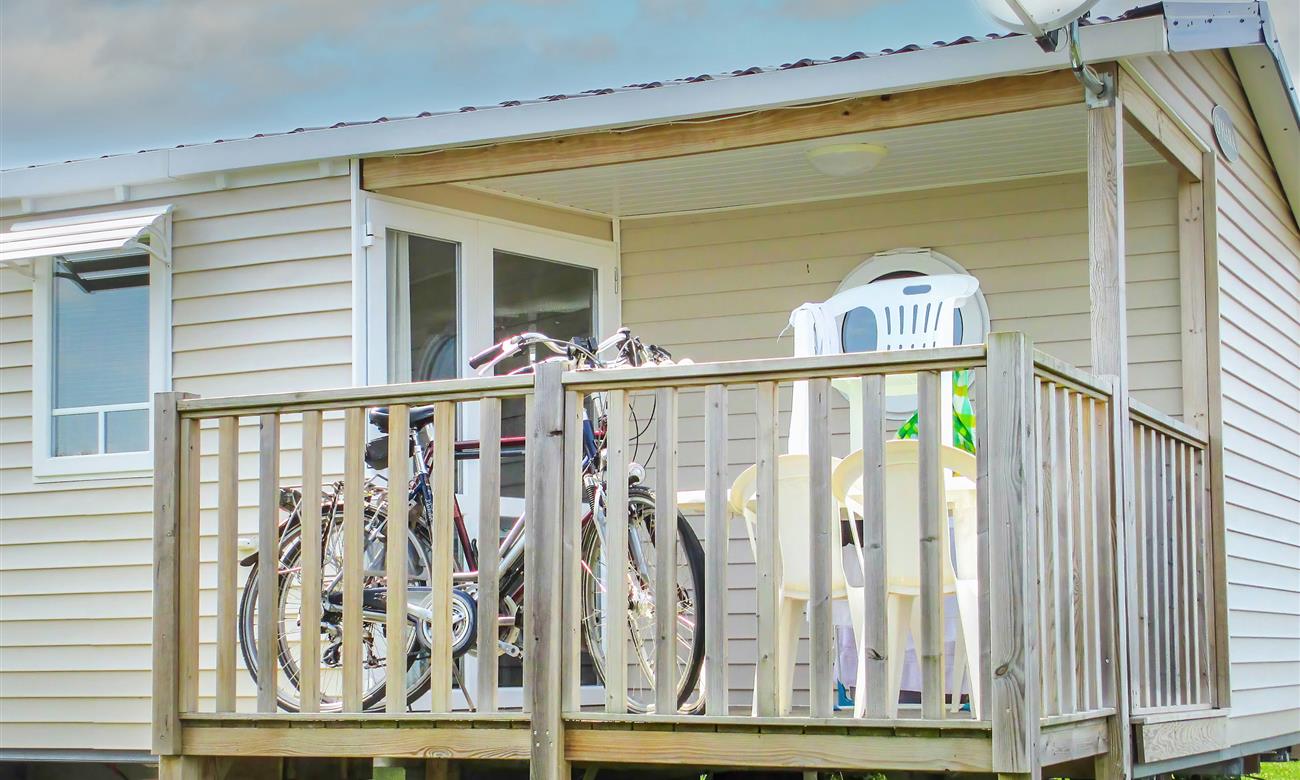 Terrasse nouveau mobil home - Camping Paimpol