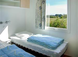 Chambre 2 lits simples, mobil home 29m²