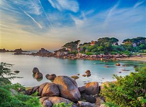 Plage de Perros-Guirrec, Bretagne.